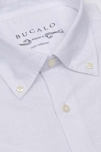 Immagine di CAMICIA COTONE E LINO IN BUTTON DOWN MANICA CORTA