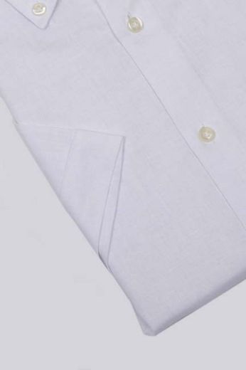 Immagine di CAMICIA COTONE E LINO IN BUTTON DOWN MANICA CORTA