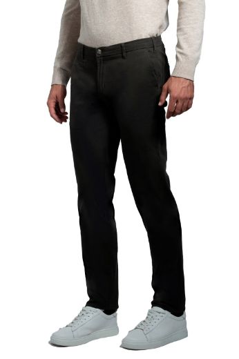 Immagine di PANTALONE INFORMALE  MODELLO CHINO IN COTONE  TWILL, TINTA UNITA, VESTIBILITA' SLIM