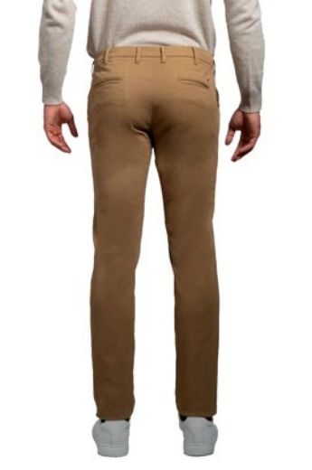 Immagine di PANTALONE INFORMALE  MODELLO CHINO IN COTONE  TWILL, TINTA UNITA, VESTIBILITA' SLIM