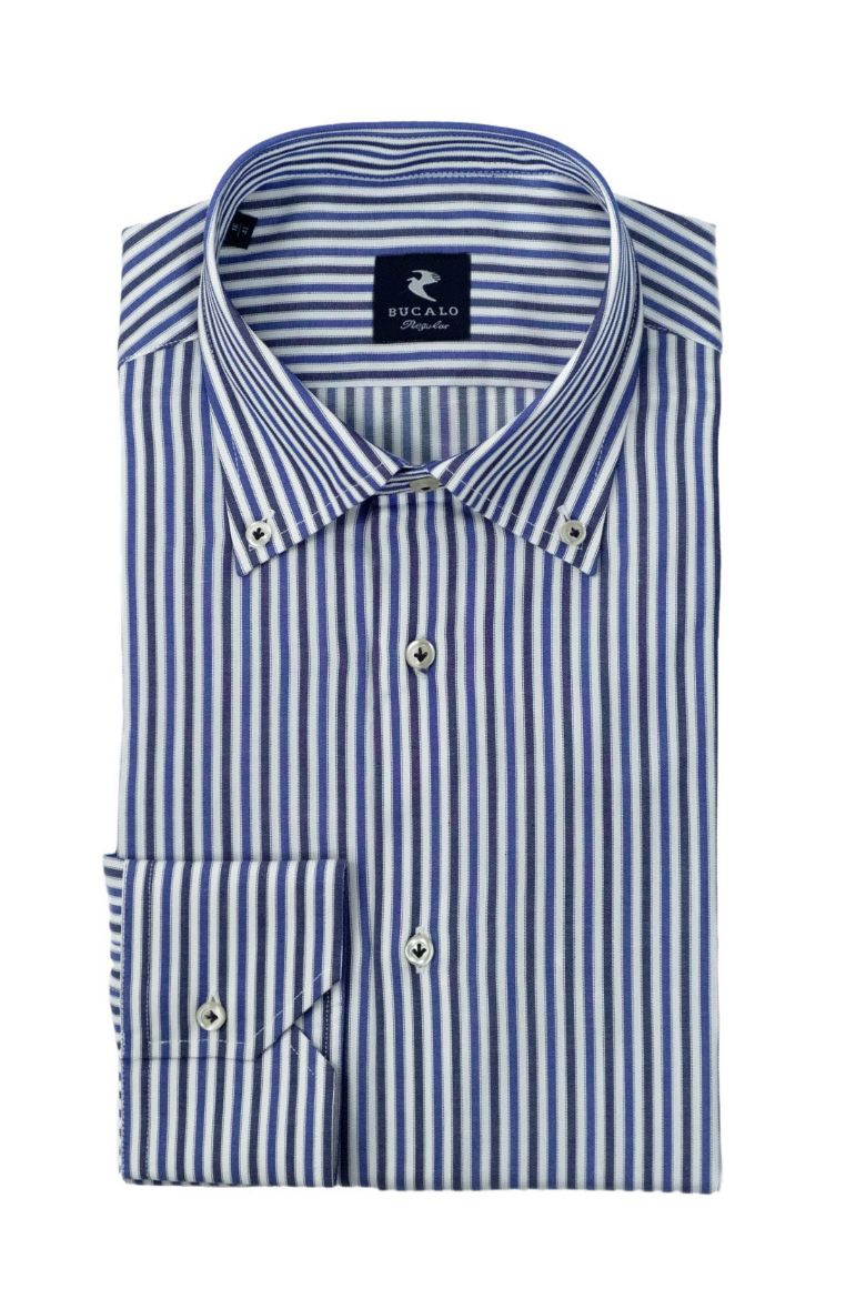 Immagine di CAMICIA TWILL RIGATA COLLO  BUTTON DOWN