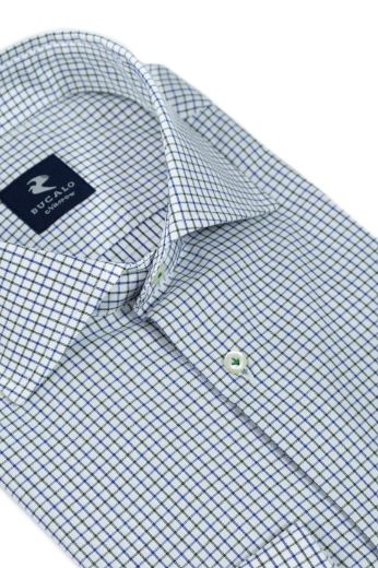 Immagine di CAMICIA CLASSICA TWILL QUADRI COLLO  SEMIFRANCESE