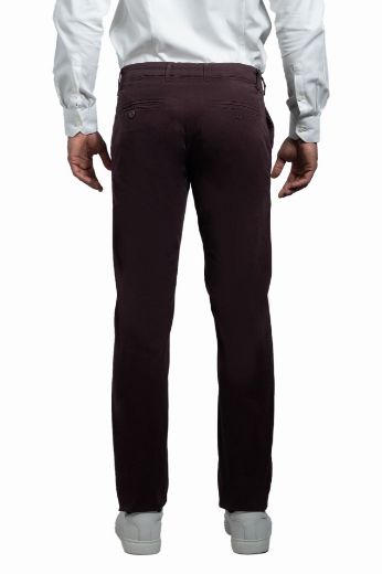 Immagine di PANTALONE INFORMALE  MODELLO CHINO IN COTONE  RASO, TINTA UNITA, VESTIBILITA' SLIM