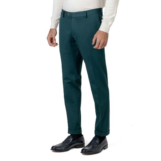 Immagine di PANTALONE CHINO TESSUTO PUNTO MILANO  UNITO