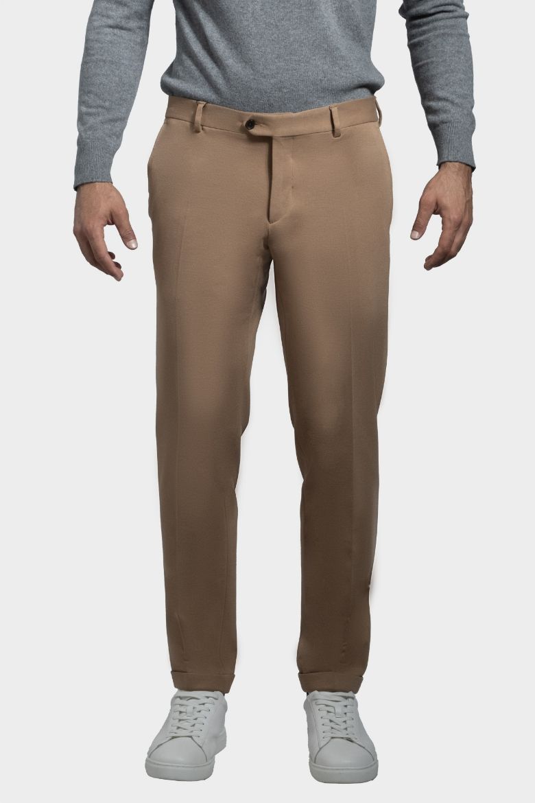 Immagine di PANTALONE CHINO TESSUTO PUNTO MILANO  UNITO