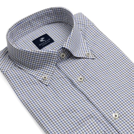 Immagine di CAMICIA TWILL QUADRI COLLO  BUTTON DOWN