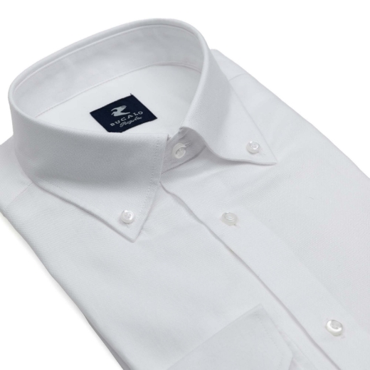 Immagine di CAMICIA OXFORD TINTA UNITA  COLLO BUTTON DOWN