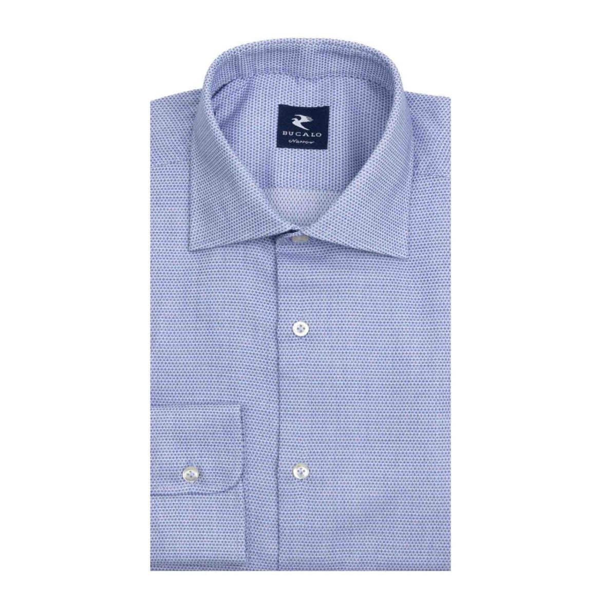 Immagine di CAMICIA CLASSICA MICRO ARMATURA FALSO UNITO COLLO SEMIFRANCESE